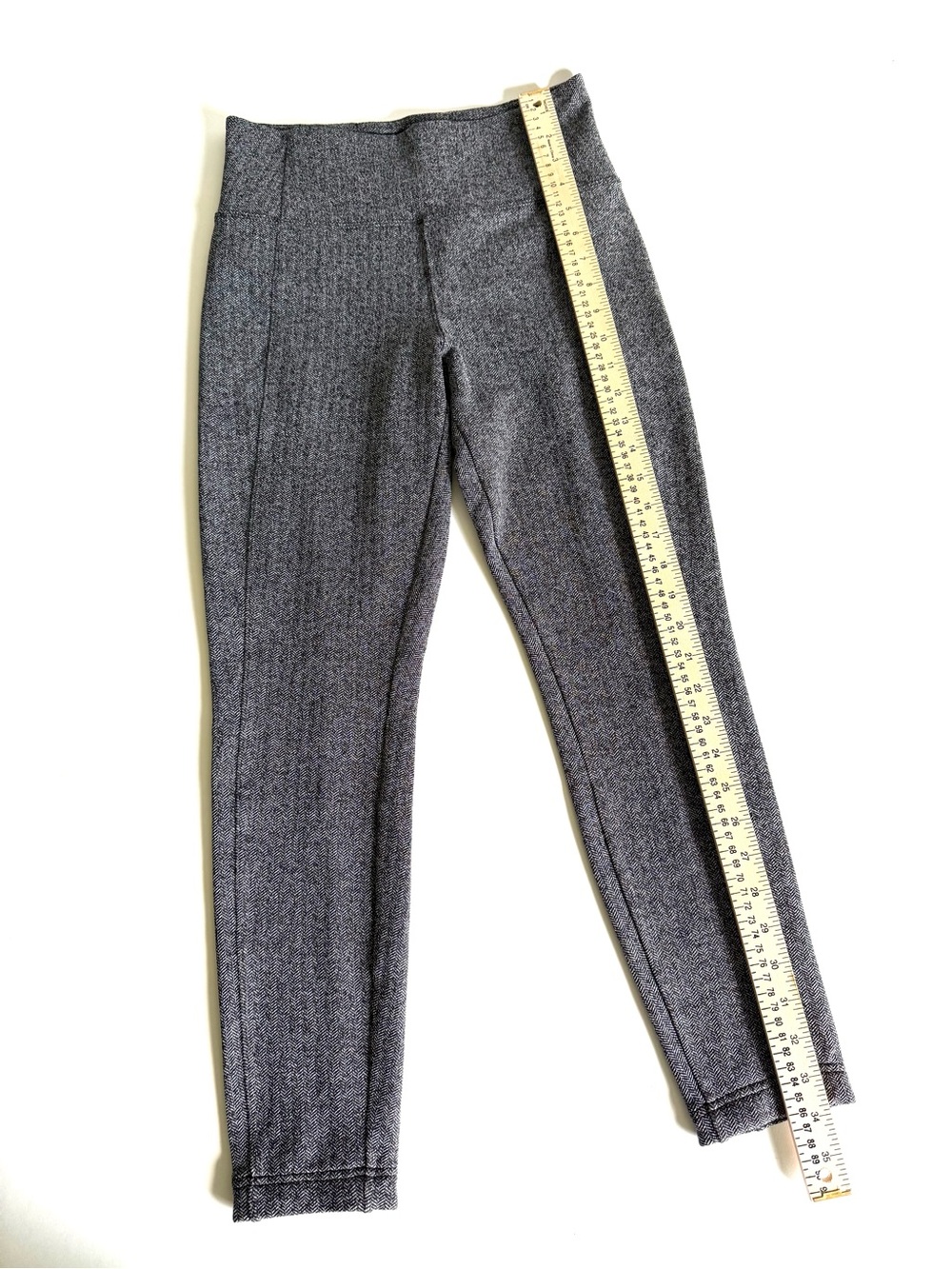 Athleta Black and White Herringbone Knit Leggings - Picture 10 of 16